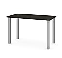 Bestar Universal 48"W Table Computer Desk With Square Metal Legs, Deep Gray 1 thumbnail image