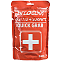 Life+Gear Quick Grab First Aid & Survival Kit, 9-15/16”H x 6-5/16”W x 5-1/2”D, Red, Set Of 88 Pieces 1 thumbnail image