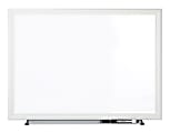 Office Depot® Brand Non-Magnetic Melamine Dry-Erase Whiteboard With Marker, 18" x 24", Aluminum Frame With Silver Finish
