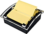 Post-it Pop Up Notes Dispenser, 3 in x 3 in, 1 Dispenser, 1 Pad, 50 Sheets/Pad, Black Base Clear Top