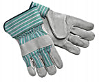 Select Shoulder Split Cow Gloves, Large, Green/Pink, Pack Of 12