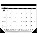 AT-A-GLANCE® 16-Month Monthly Academic Desk Pad, 22" x 17", 30% Recycled, September 2018 To December 2019