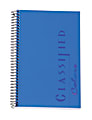 TOPS® Classified™ Colors Business Notebook, 5 1/2" x 8 1/2", 1 Subject, Narrow Ruled, 100 Sheets, Indigo Blue Cover