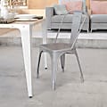 Flash Furniture Commercial Stackable Chair, Silver