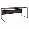 Bush® Business Furniture Hybrid 72"W x 30"D Computer Table Desk With Metal Legs, Storm Gray, Standard Delivery