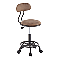 LumiSource Swift Mid-Back Task Chair, Brown/Antique Brass