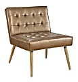 Ave Six Amity Tufted Accent Chair, Sizzle Copper/Light Brown/Gold