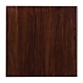 Flash Furniture Square High-Gloss Resin Table Top With Drop-Lip, 24", Walnut