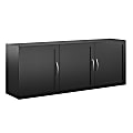 Systembuild Evolution Lory Framed 54"W Wall Cabinet, Black