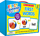 Scholastic First Learning First Words Puzzles, Pre-K, Pack Of 25 Puzzles