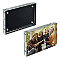 Azar Displays Acrylic Block Frames With Metal Back Plates, 4" x 6", Black, Pack Of 2 Frames 1 thumbnail image