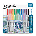 Sharpie® Permanent Markers, Fine Point. Assorted Mystic Gem Colors, Pack Of 24 Markers
