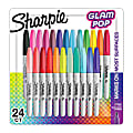 Sharpie® Glam Pop Permanent Markers, Fine Point, Assorted, Pack Of 24 Markers