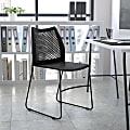 Flash Furniture HERCULES Series Sled-Base Stack Chair With Air-Vent Back, Navy 1 thumbnail image