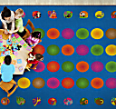 Flagship Carpets Circle Time Learning Rug, Rectangle, 10' 9" x 13' 2", Multicolor 1 thumbnail image