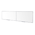Ghent Magnetic Dry-Erase Whiteboard, Porcelain, 60-1/2" x 36-1/2", White, Satin Aluminum Frame