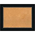 Amanti Art Non-Magnetic Cork Bulletin Board, 35" x 27", Natural, Paragon Bronze Plastic Frame