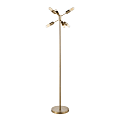 Lumisource Spark Contemporary Floor Lamp, Antique Brass