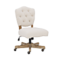 Linon Juliet Fabric Mid-Back Home Office Chair, White/Gray Wash 1 thumbnail image
