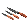 Oster Gunderson 3-Piece Stainless Steel Cutlery Set, Black 1 thumbnail image