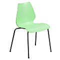 Flash Furniture HERCULES Series 770 lb. Capacity Stack Chair with Lumbar Support and Silver Frame, Green 1 thumbnail image