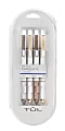 TUL® BP Series Retractable Ballpoint Pens, Bullet Point, 1.0 mm, Pearl White Barrel, Blue Ink, Pack Of 4 Pens