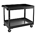 Lorell™ 2-Shelf Utility Cart, 24"W, Black
