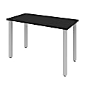 Bestar Universal 48"W Table Computer Desk With Square Metal Legs, Black