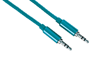 Ativa™ Braided Audio Cable, 3', Teal, 39958
