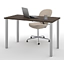 Bestar Universal 48"W Table Computer Desk With Square Metal Legs, Antigua