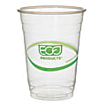 Eco-Products GreenStripe Cold Cups, 16 Oz, Clear/Green Stripe, 50 Cups Per Pack, Set Of 20 Packs