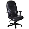 Mayline® Group Comfort 9413 Bonded Leather High-Back Chair, Black