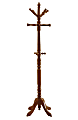 Monarch Specialties 11-Hook Wood Coat Rack, Oak 1 thumbnail image
