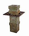Kenroy Home Pilaster Outdoor Floor Fountain, 33"H x 20"W x 20"D, Natural Slate/Copper 1 thumbnail image