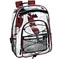 Trailmaker Water-Resistant Clear Backpack, Red