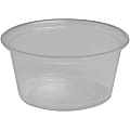 Dixie 2 oz Souffle Cups by GP Pro - 2 fl oz - Clear - Plastic - Sauce - 200 Pack - 12 / Carton 1 thumbnail image