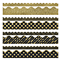 Carson-Dellosa Sparkle And Shine Scalloped Border Set, 36" x 3", Gold, Pack Of 52 Strips 1 thumbnail image