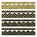 Carson-Dellosa Sparkle And Shine Scalloped Border Set, 36" x 3", Gold, Pack Of 52 Strips