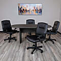 Flash Furniture Classic Oval Conference Table, 29-1/2”H x 35”W x 72”D, Rustic Gray 1 thumbnail image