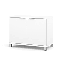 Bestar Pro-Linea 36"W Low Storage Cabinet, White