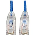 Tripp Lite Cat6 UTP Patch Cable (RJ45) - M/M, Gigabit, Snagless, Molded, Slim, Blue, 8 in. - First End: 1x R - N201S8NBL 1 thumbnail image