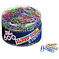 OIC® Translucent Vinyl Paper Clips, Box Of 600, No. 2, Assorted Colors