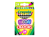 Crayola® Neon Crayons, Assorted Neon Colors, Pack Of 24 Crayons 1 thumbnail image
