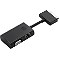 HP Dock Connector to Ethernet and VGA Adapter - 1 x HD-15 Male VGA, 1 x RJ-45 Female Network 1 thumbnail image