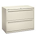 HON® Brigade® 700 36"W Lateral 2-Drawer File Cabinet, Metal, Putty