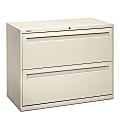 HON® Brigade® 700 36"W x 18"D Lateral 2-Drawer File Cabinet, Putty