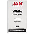 JAM Paper® Vellum Bristol Card Stock, White, Ledger (11" x 17"), 67 Lb, White, Pack Of 50