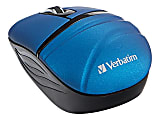 Verbatim Wireless Mini Travel Mouse - Commuter Series - mouse - optical - 3 buttons - wireless - 2.4 GHz - USB wireless receiver - blue 1 thumbnail image