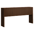 HON 10500 Series Stack-On Hutch - 71.9" x 14.6" x 37.1" - Drawer(s)4 Door(s) - Square Edge - Material: Wood Grain Work Surface, Metal Fastener - Finish: Mocha, Thermofused Laminate (TFL), Chrome Plated Hinge