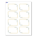 Avery® Adhesive Name Badges, S00-EY9-PRFNB10, Rectangle, 2-1/3" x 3-3/8", Matte White, Preprinted Green Florals with Gold Dots Design, Pack Of 80 1 thumbnail image